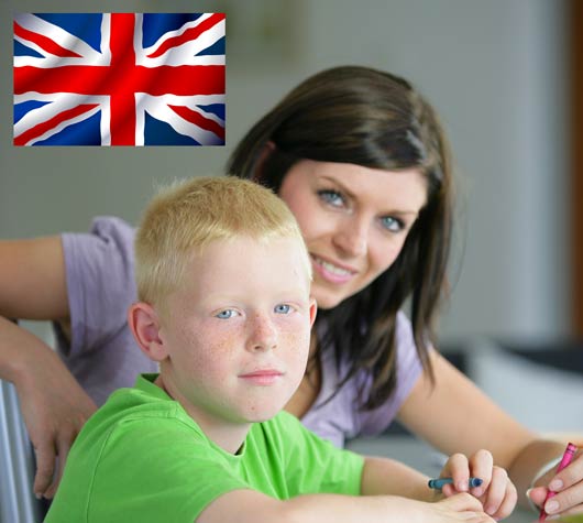 Professeur d'anglais et son élève